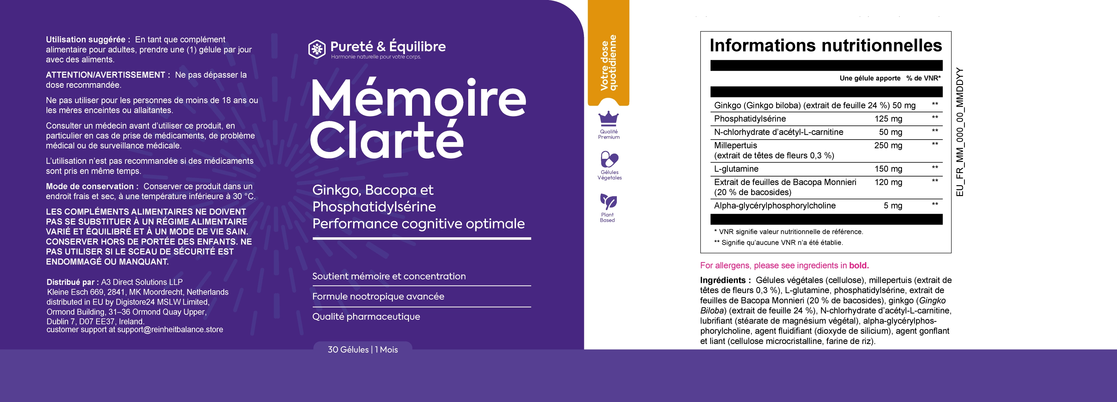 Cerveau actif – Mémoire Clarté